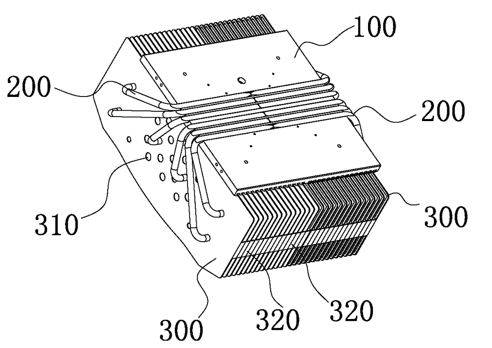 Integrated heat-pipe heat dissipating device