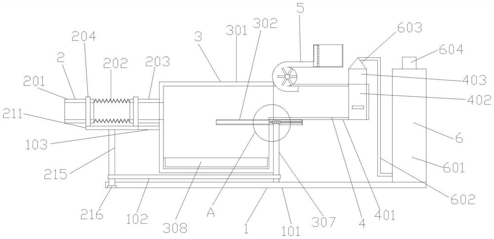 Setting machine lampblack purification system