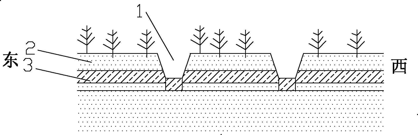 Method for improving severe saline-alkali soil by using open trench and hidden filler layer