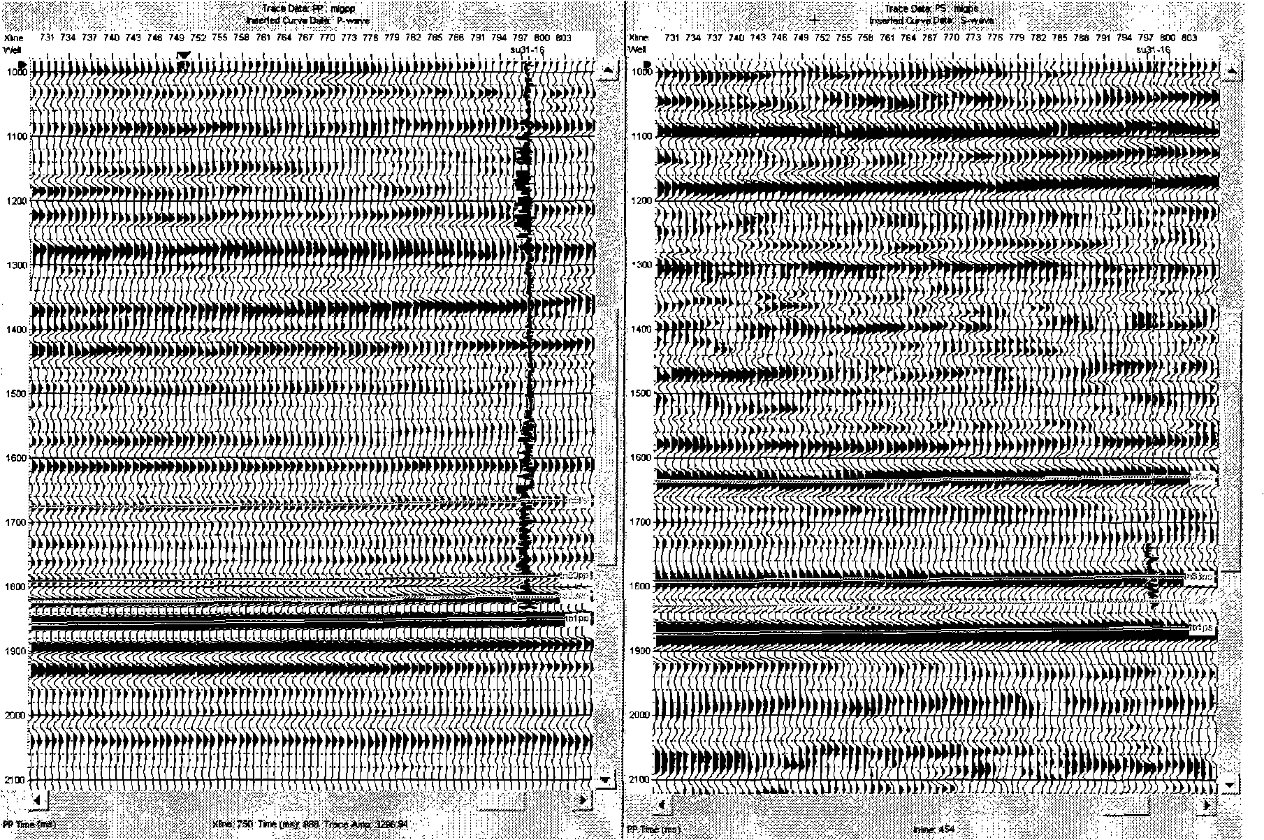 Method for generating longitudinal wave time domain high precision converted wave sectional plane