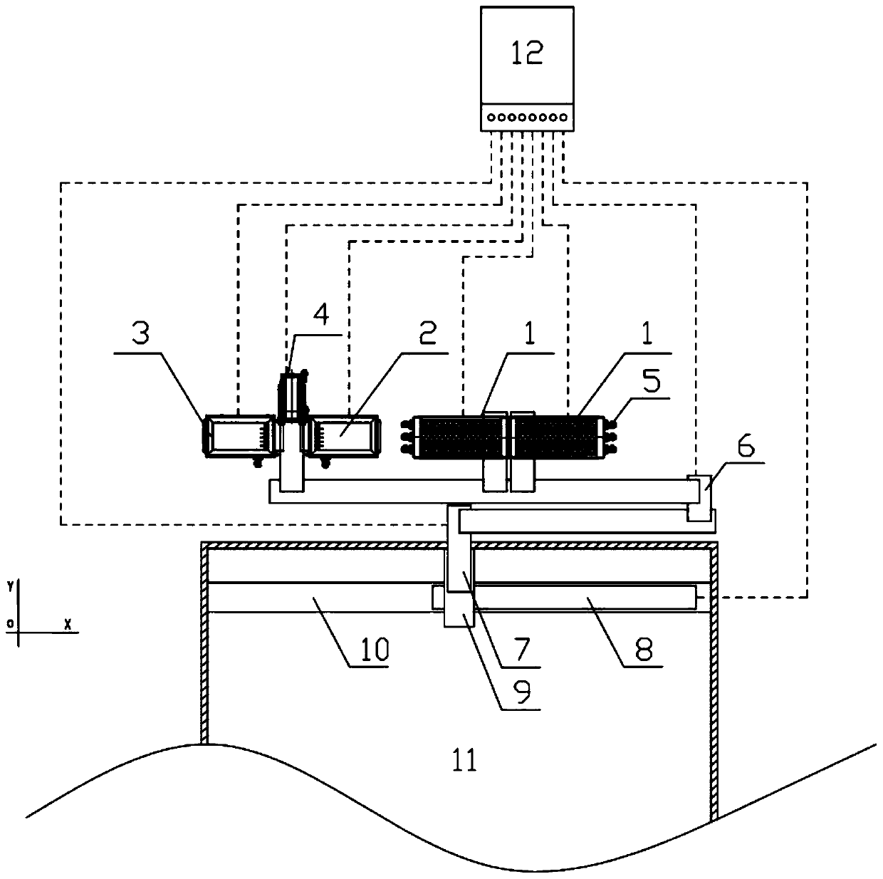 Full-automatic organic fertilizer feeding and distribution device and control method