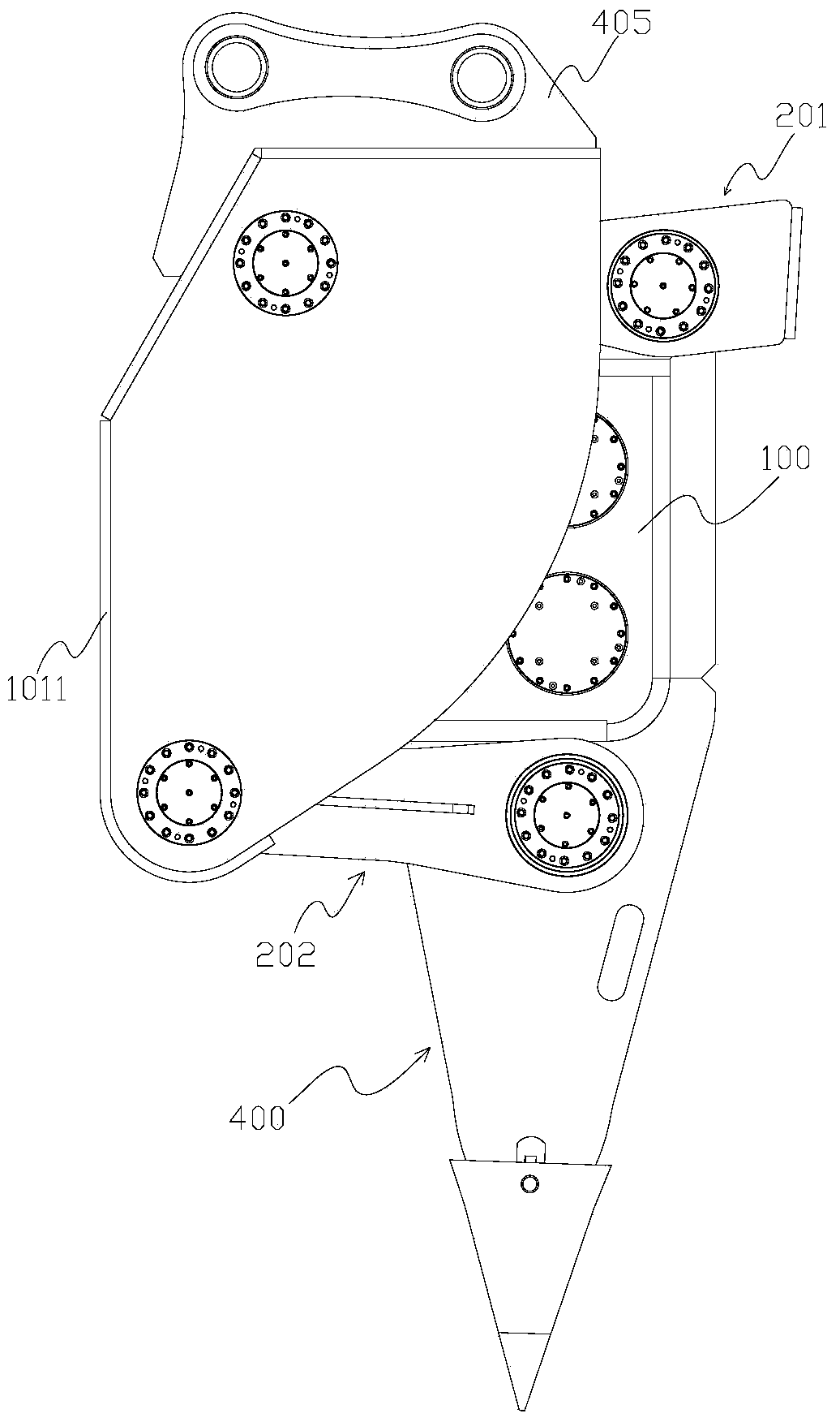 High-frequency breaking hammer