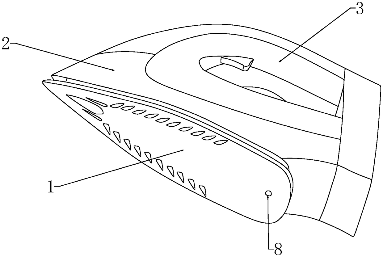 Steam iron based on double-mechanism linkage control