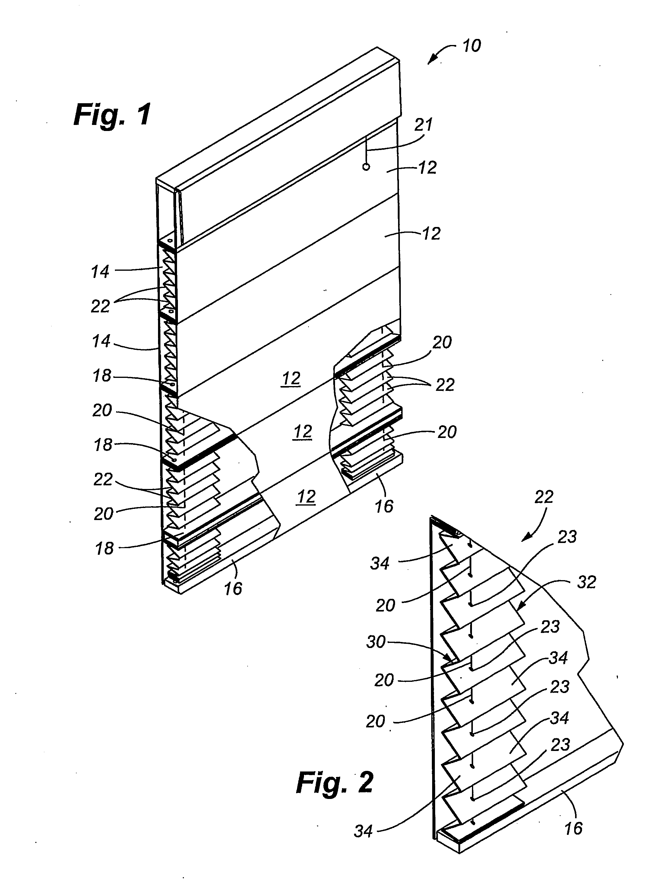 Roman shade with protected operating cords