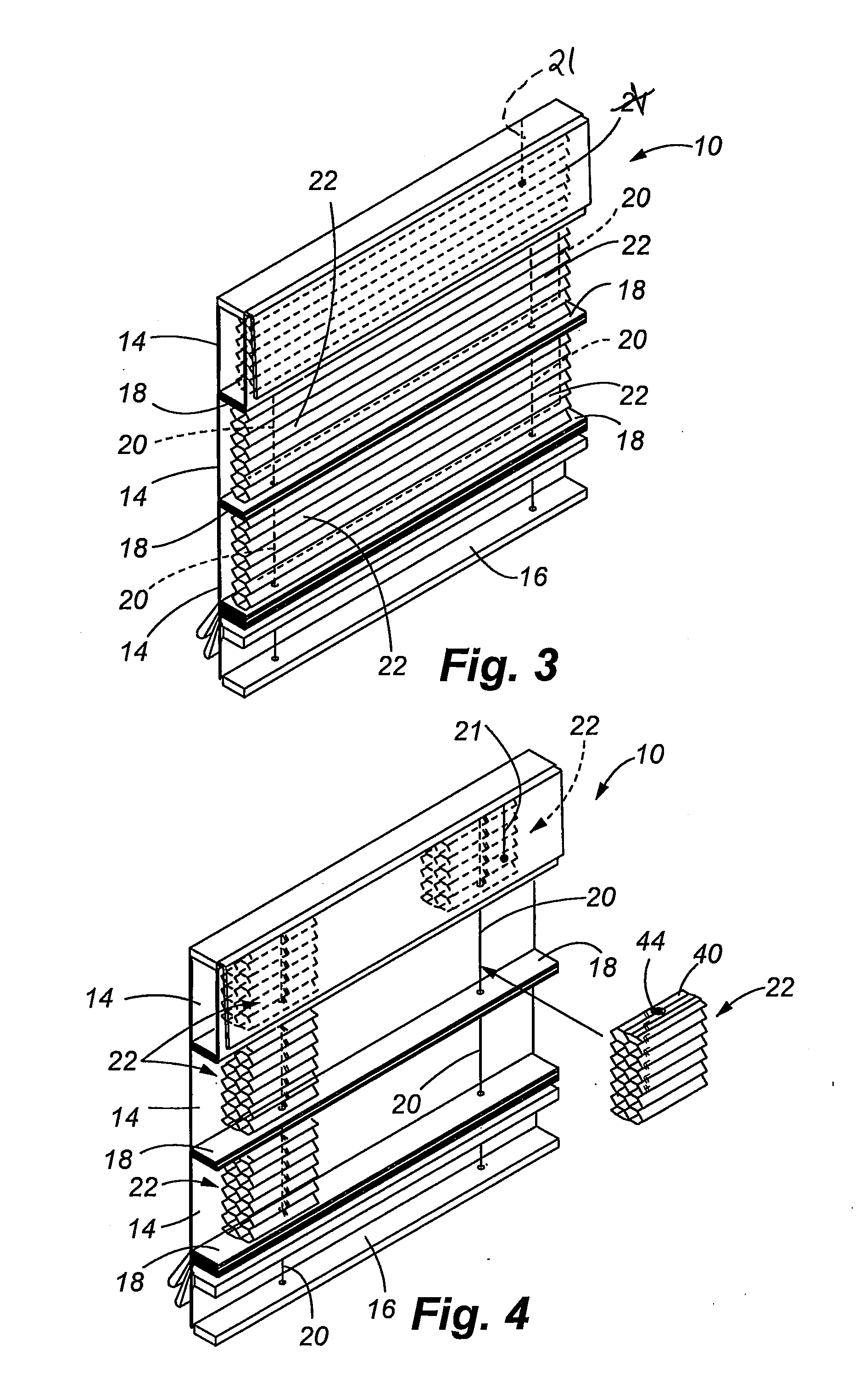 Roman shade with protected operating cords