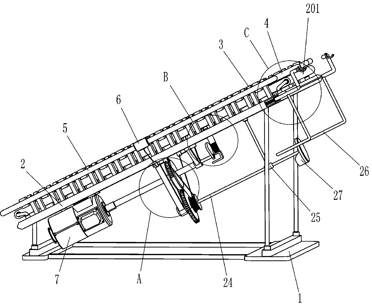 Rapid beating device for deicing of vermicelli