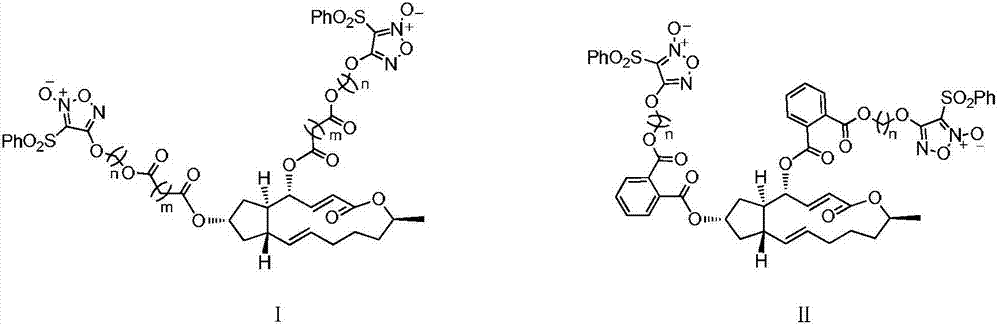 4,7-site difurazan NO donor substituted derivatives of brefeldin A, and preparation method and uses thereof