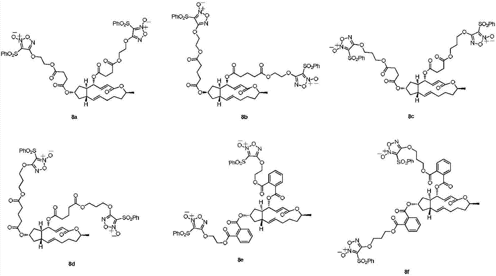 4,7-site difurazan NO donor substituted derivatives of brefeldin A, and preparation method and uses thereof