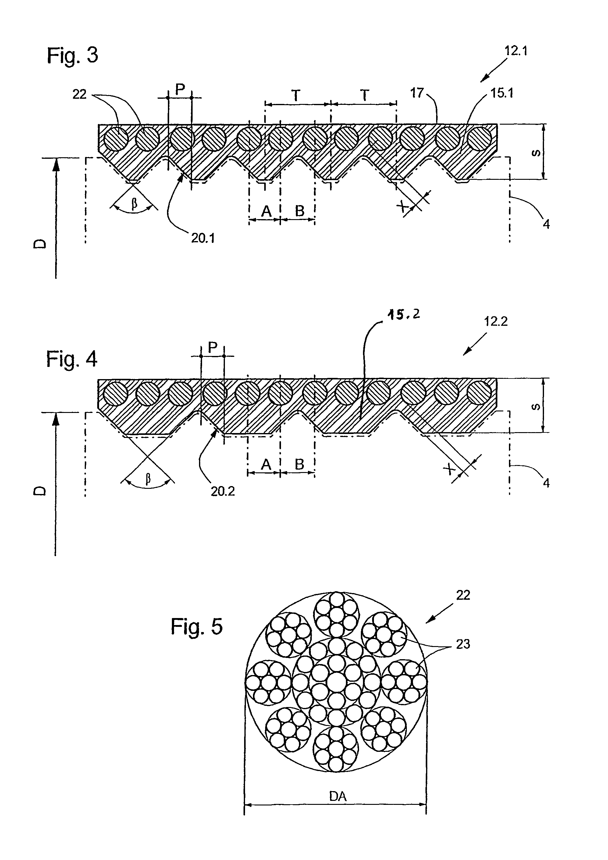 Elevator system having a flat belt with wedge-shaped ribs