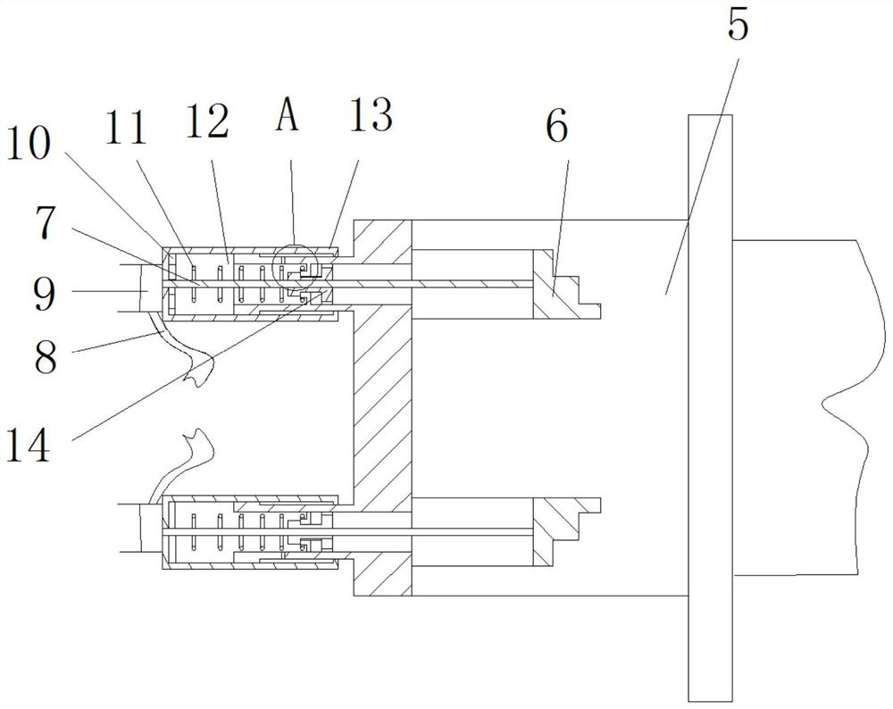 Trigger type automatic charging pile structure for AGV