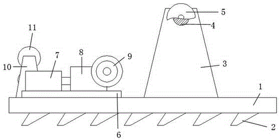 Overhead power transmission line laying device