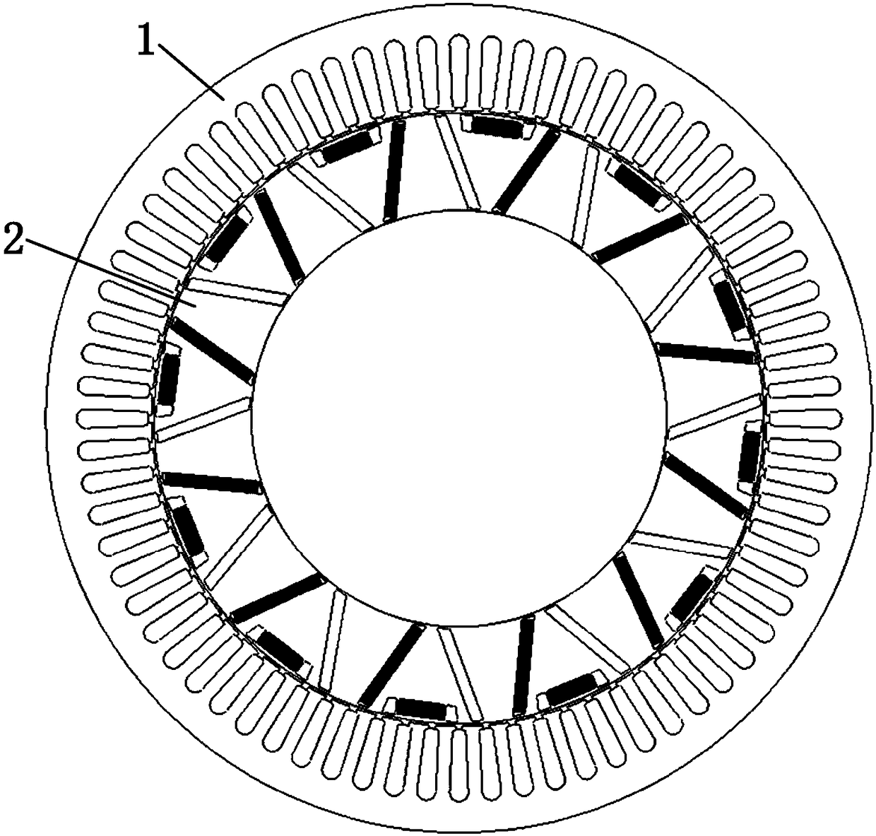 Permanent magnetism motor with asymmetric rotor