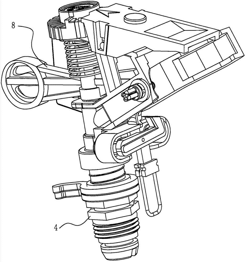 Jet-range-dynamic-jumping-adjusting-type water bird sprinkler