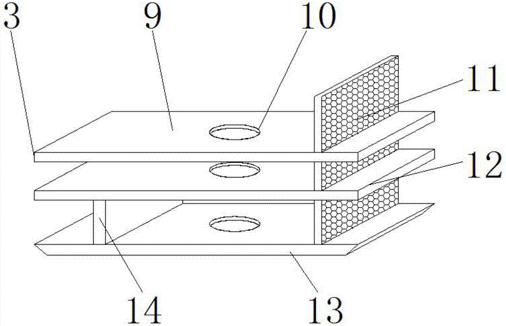 Pretreatment sediment box for sewage treatment