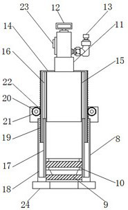 Mechanical adjustable water hammer eliminating device for non-negative-pressure equipment