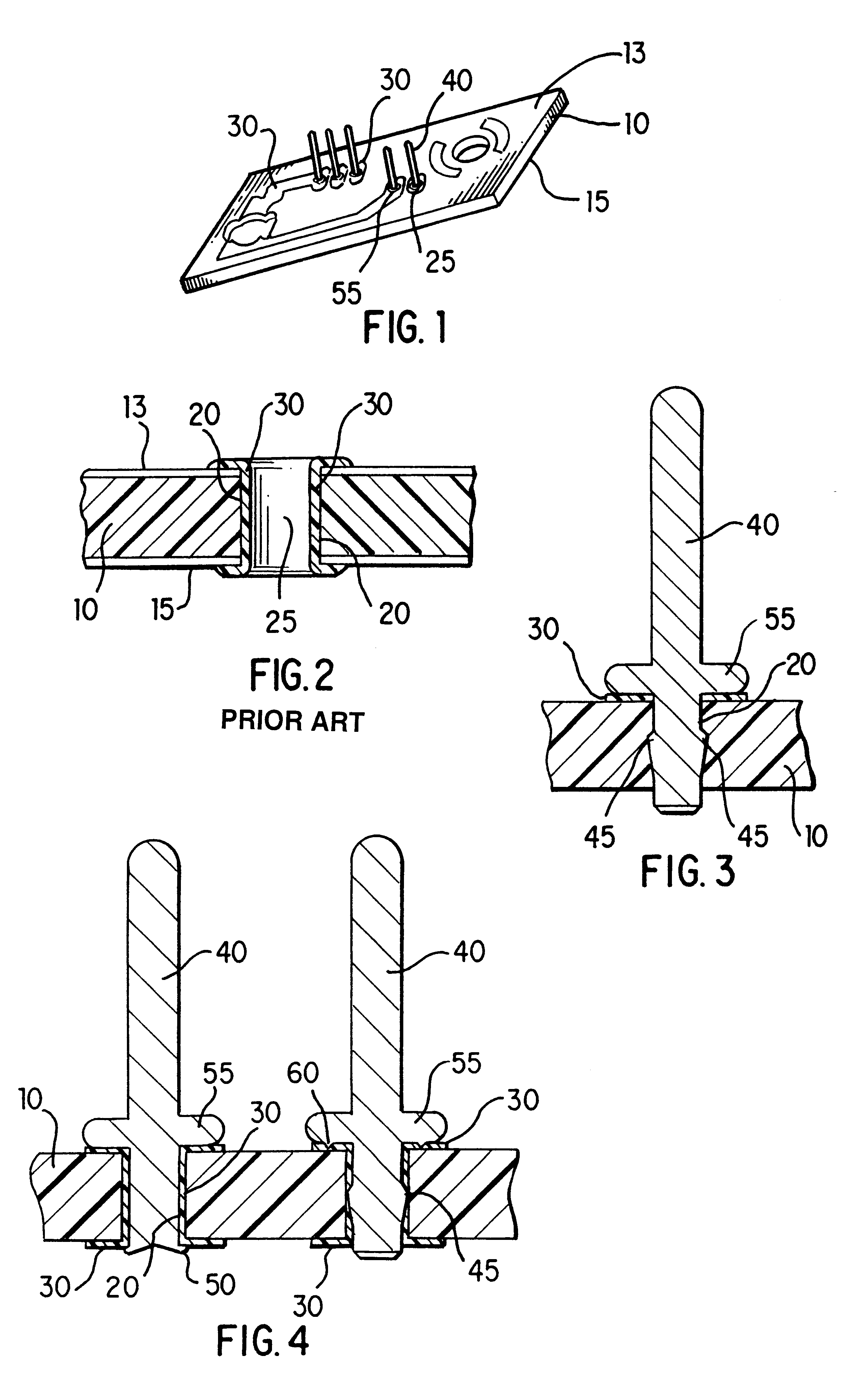 Solderless pin connection