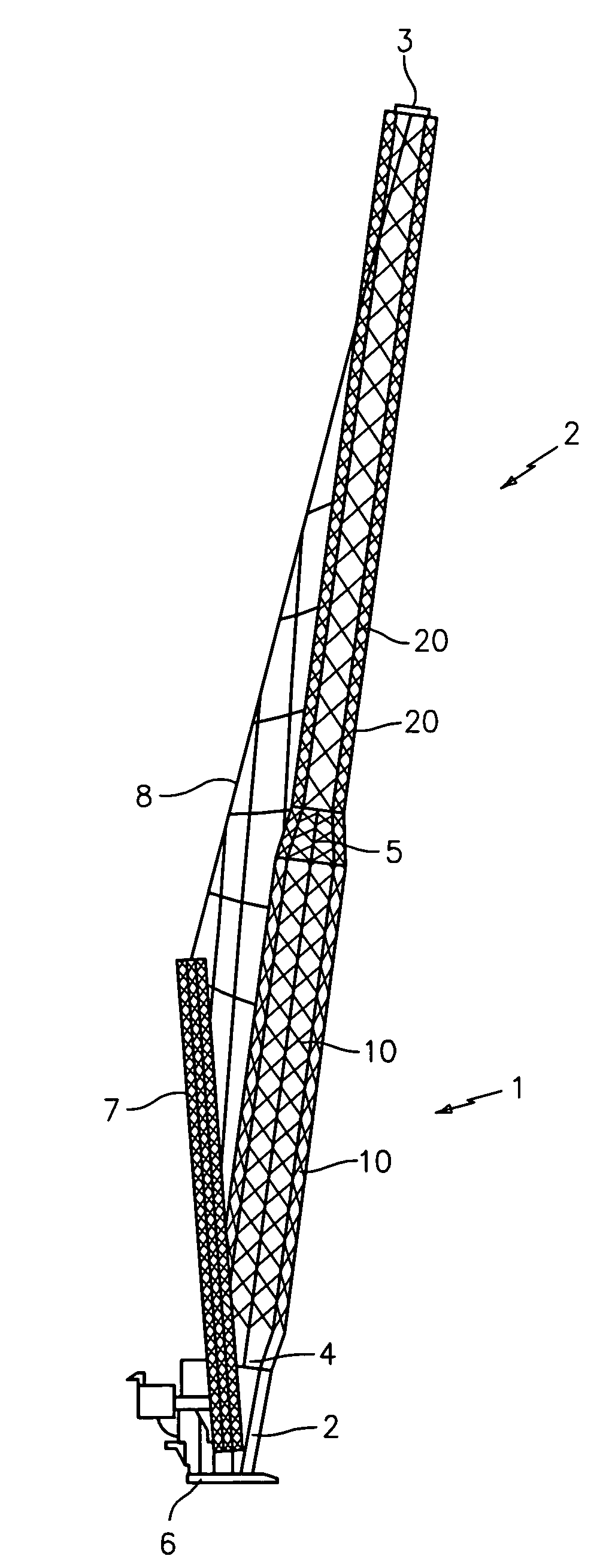 Lattice mast crane and lattice mast boom