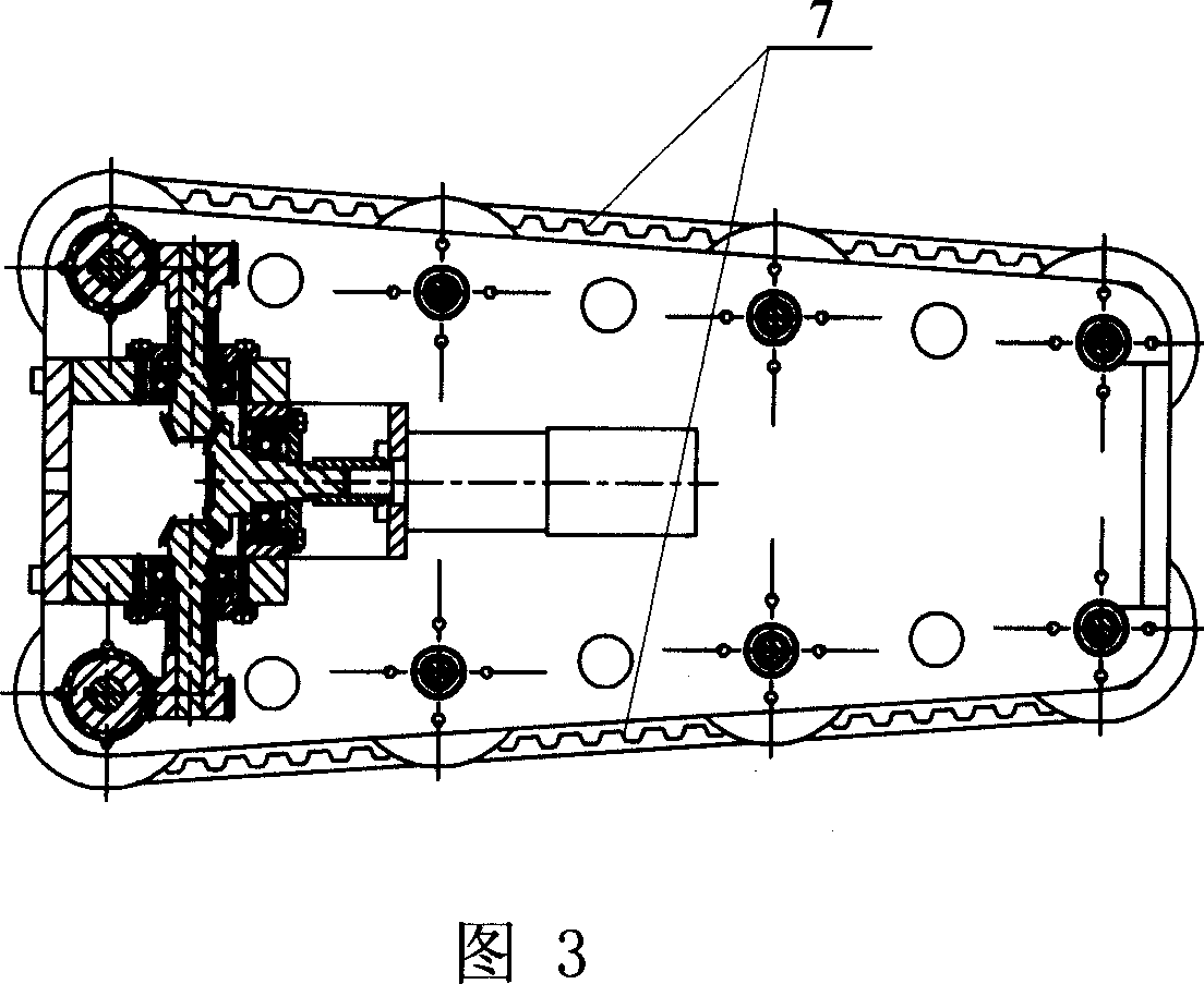 Crawler type multiple joint hinged robot suitable for search and detection in coal mine