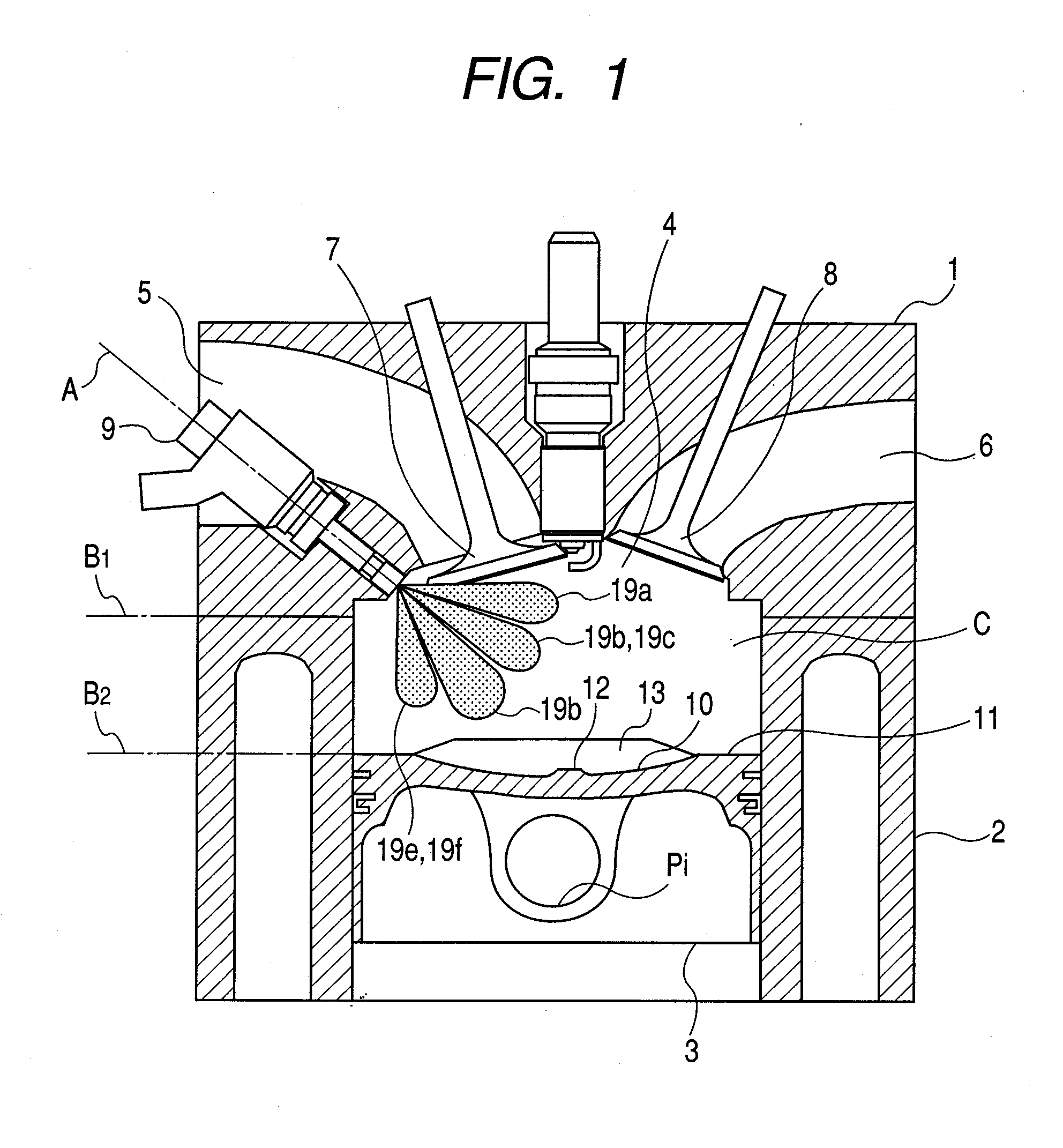 Multi-Hole Injector, in-Cylinder Gasoline Injection Type Internal Combustion Engine and Control Method for the Engine