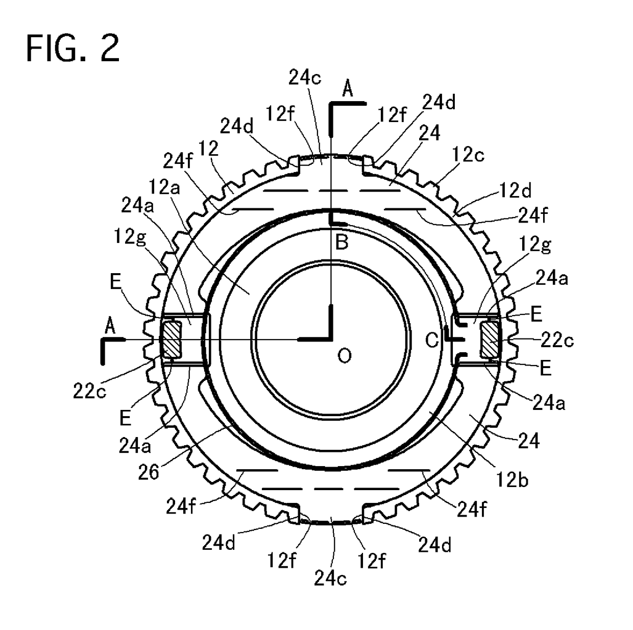 Shift device with synchronizer