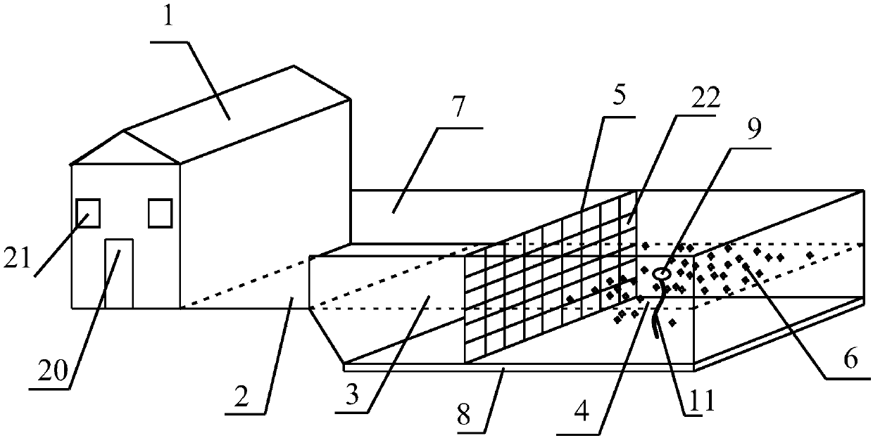 Ecological circulation-type waterfowl breeding device for purifying water quality by using aquatic plants