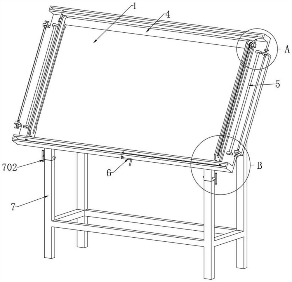 Drawing board frame for animation design auxiliary hand drawing