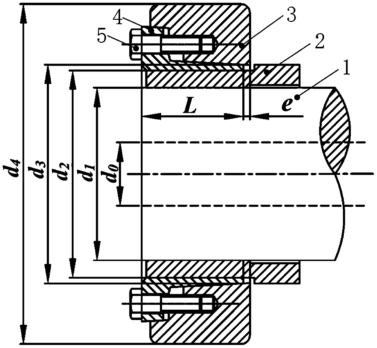 Design method of expansion coupling sleeve for solving stress concentration and light weight