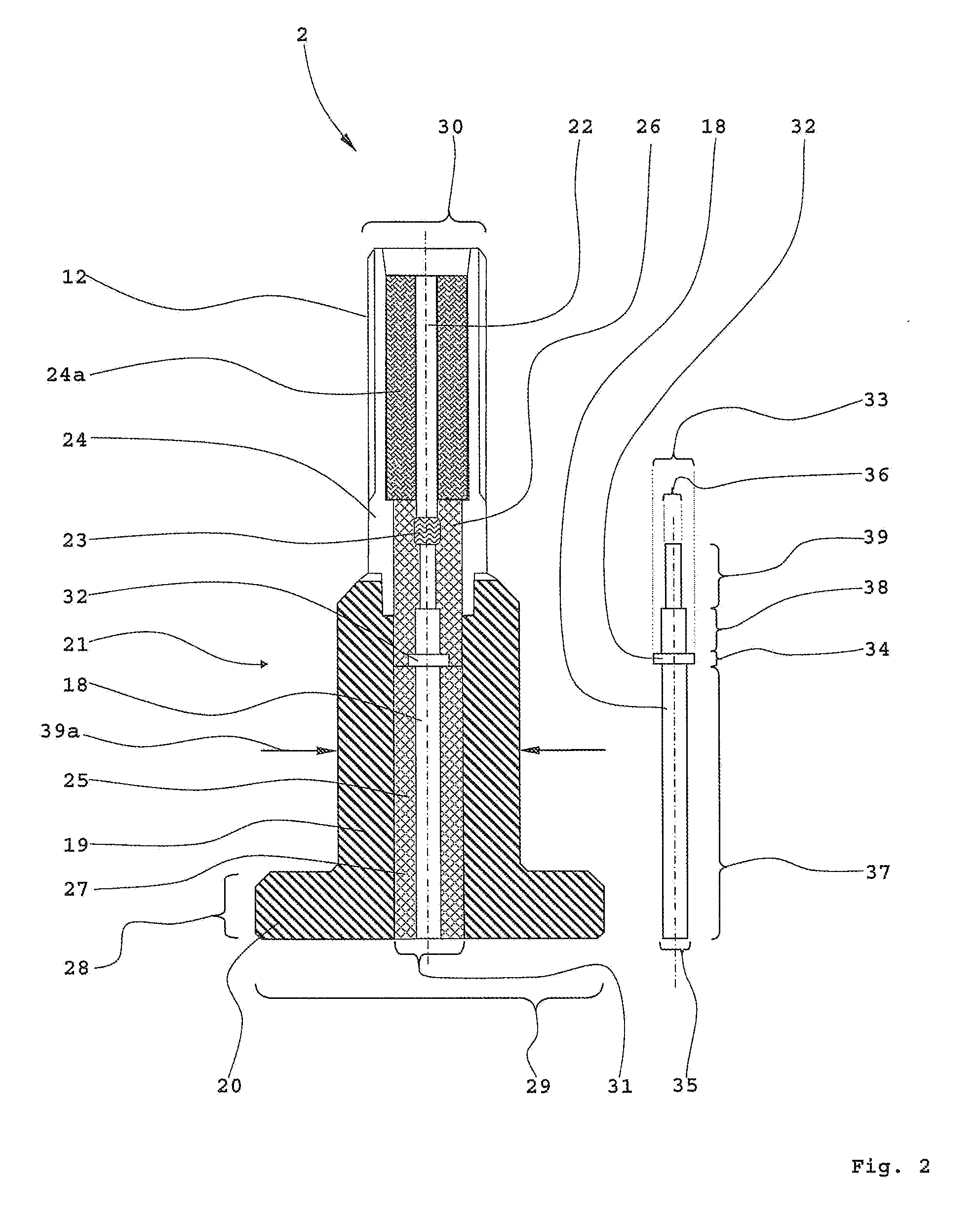 Device for the measurement of coating thicknesses by means of microwaves