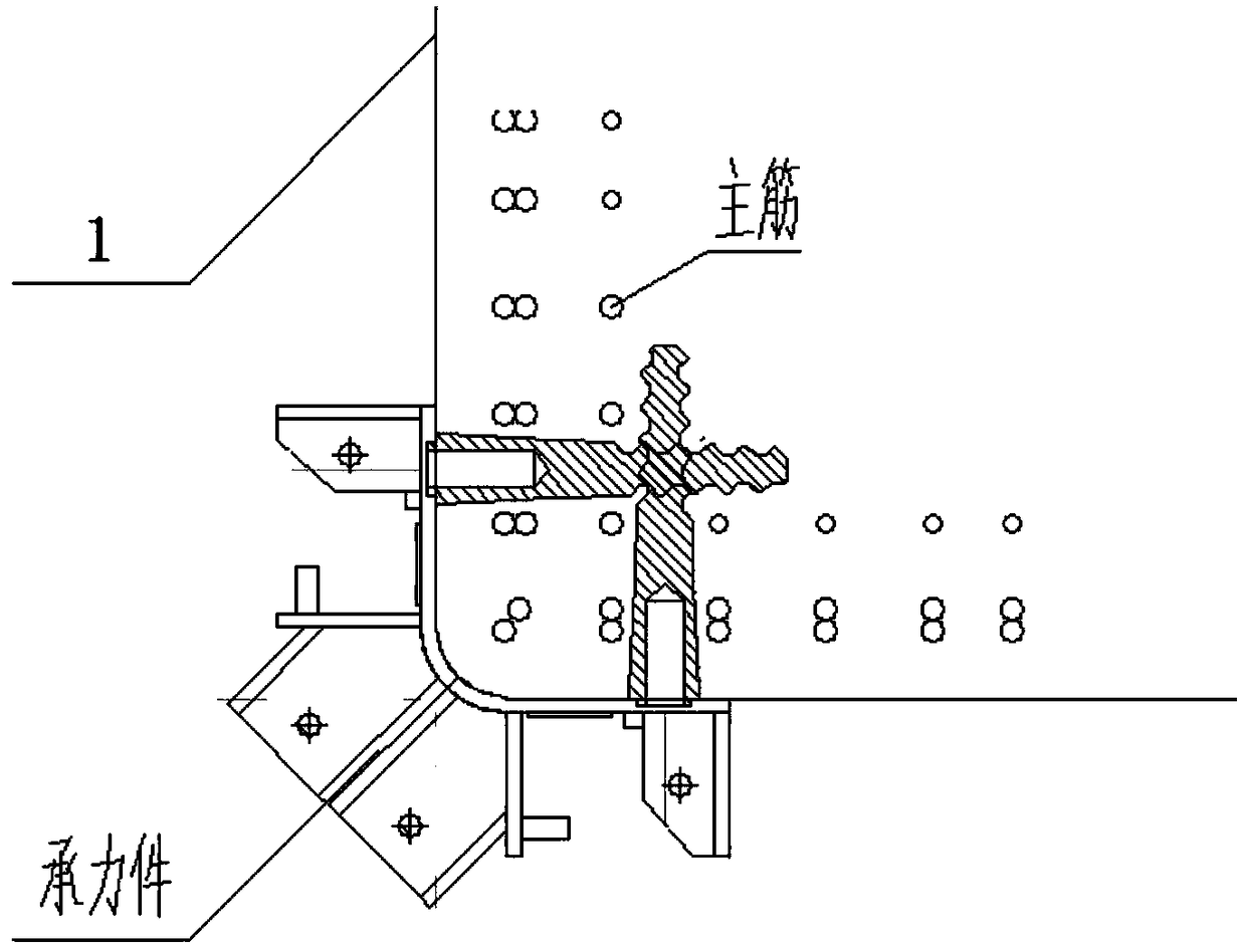 Combined force-bearing device for high-rise building or bridge tower construction