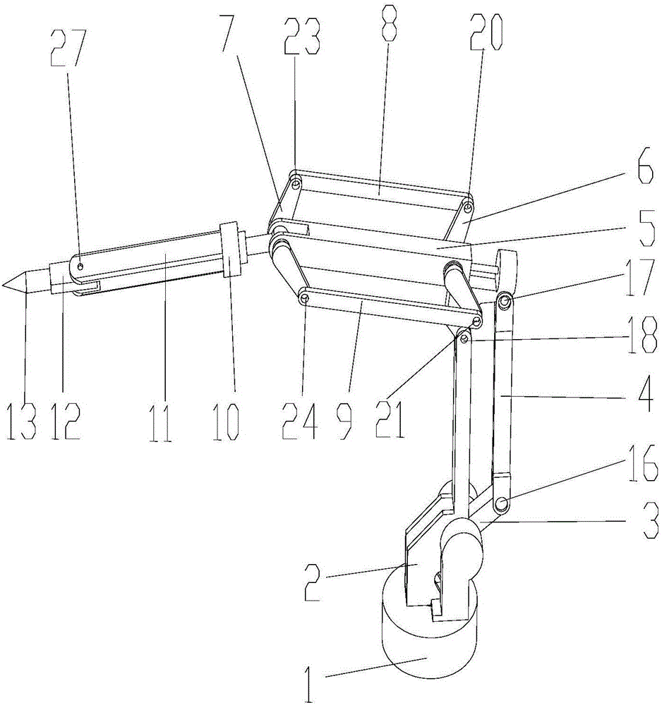 A space multi-degree-of-freedom controllable mechanism fine-tuning welding robot