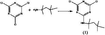 Process for synthesizing hindered amine light stabilizer 944