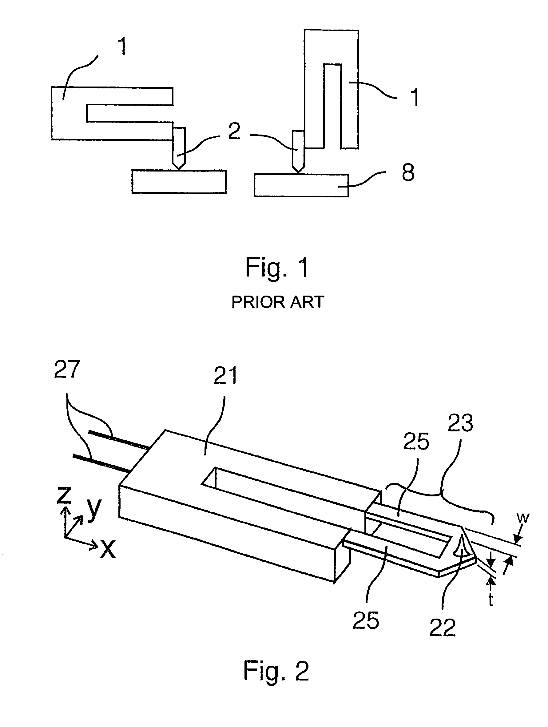 Actuating and sensing device for scanning probe microscopes