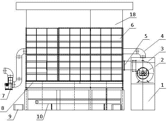 Circulating drying machine capable of automatically breaking material bridge and process system of machine