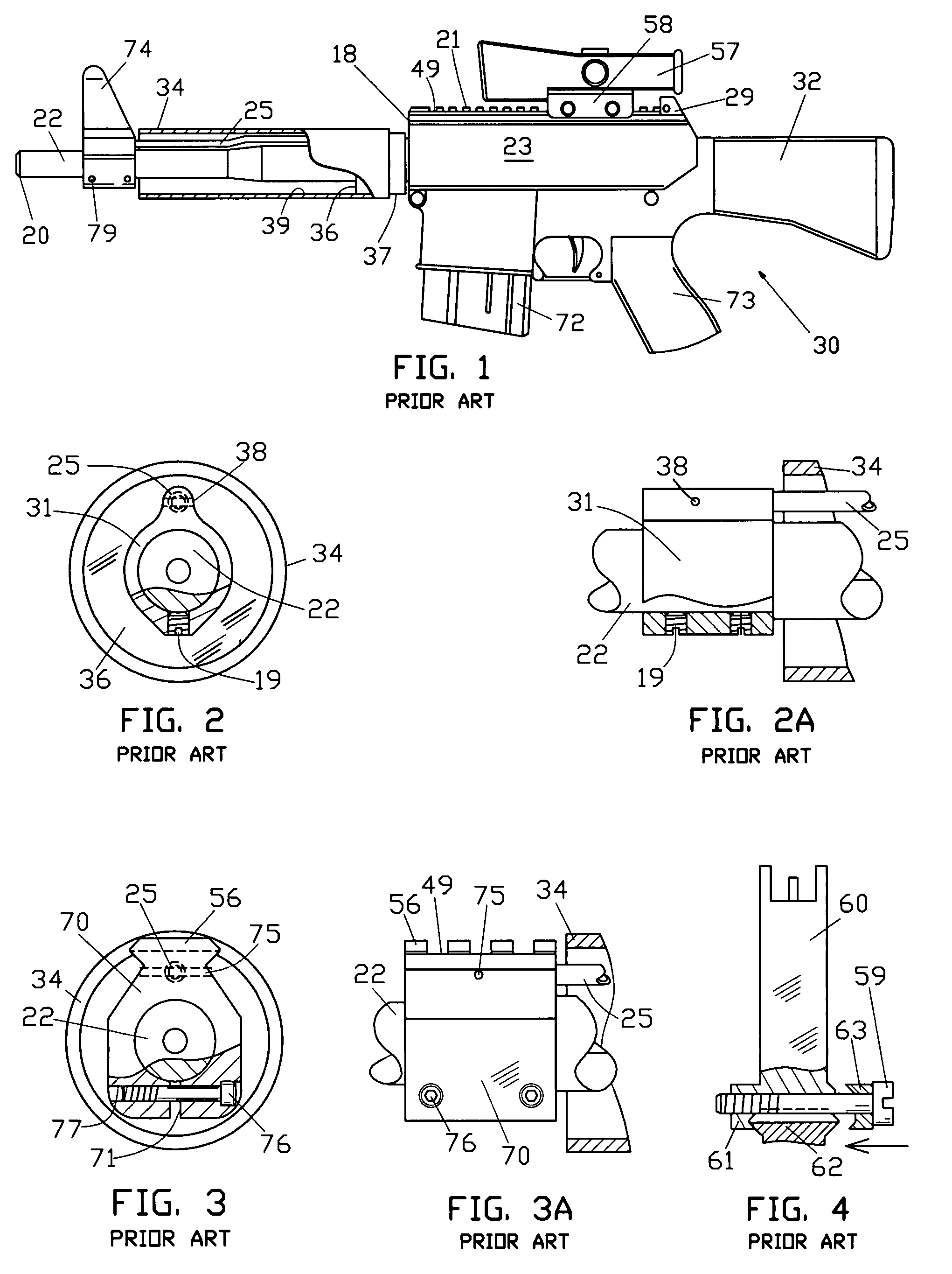 Compact gas block with rail interface