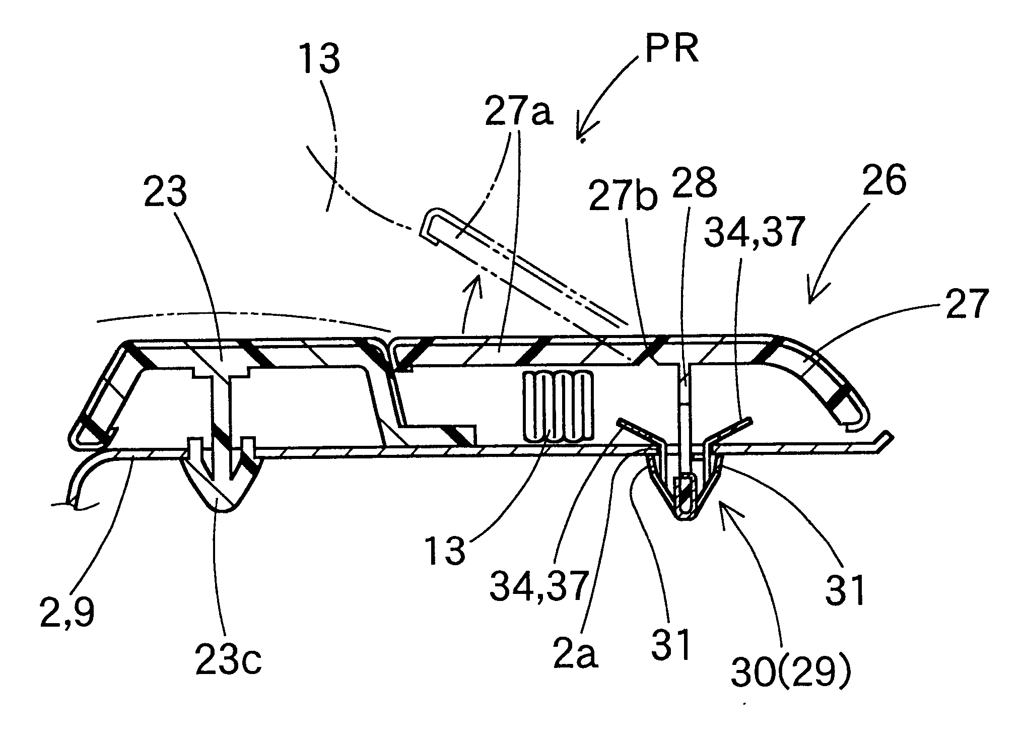 Head protecting airbag device