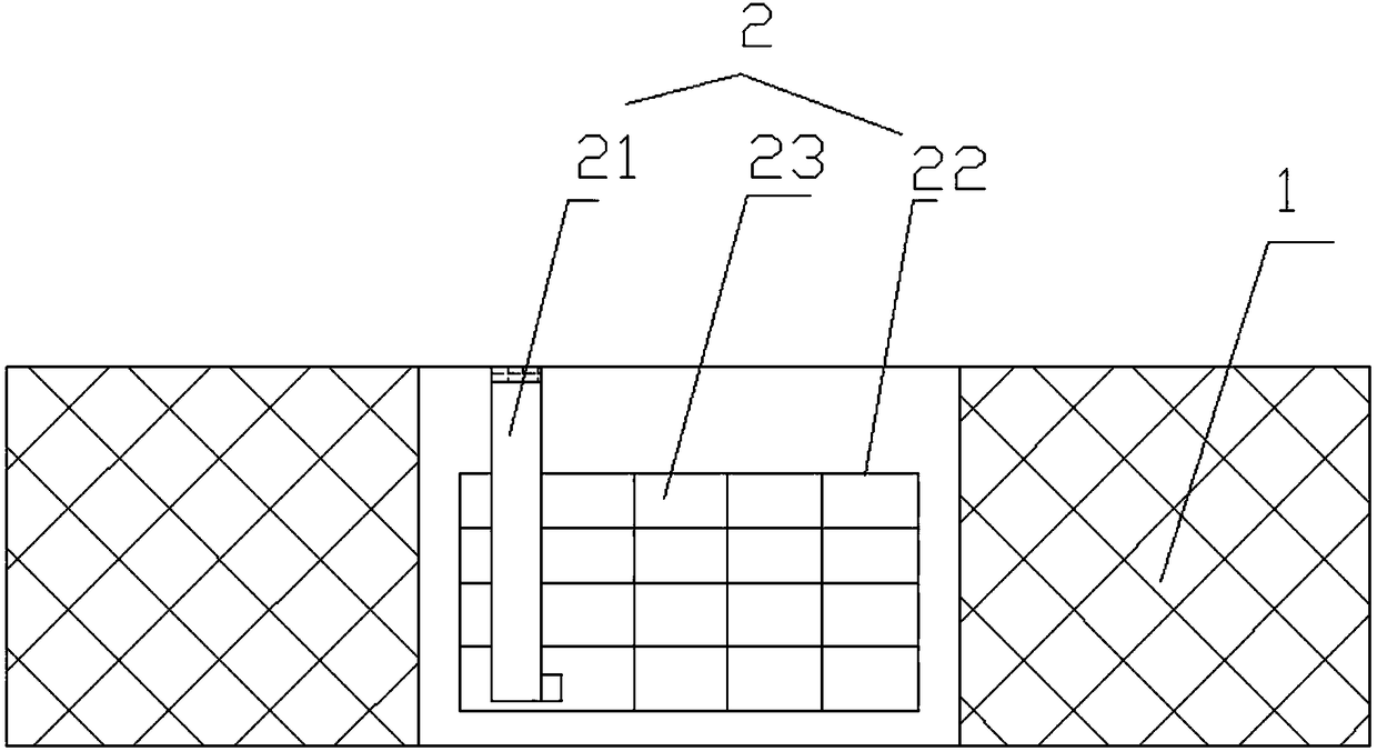 Rainwater percolation, accumulation and purification system