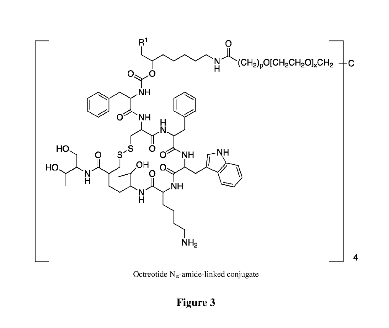 Conjugates of somatostatin analogues