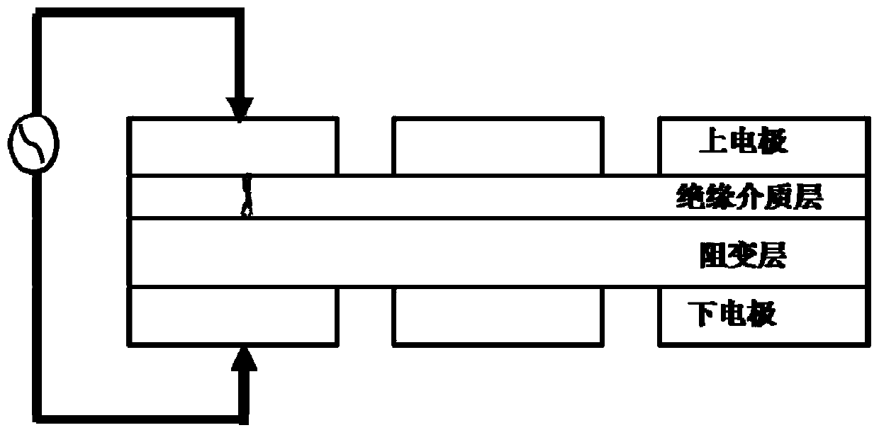 Resistive random access memory based on electrode structure reuse and preparation method thereof