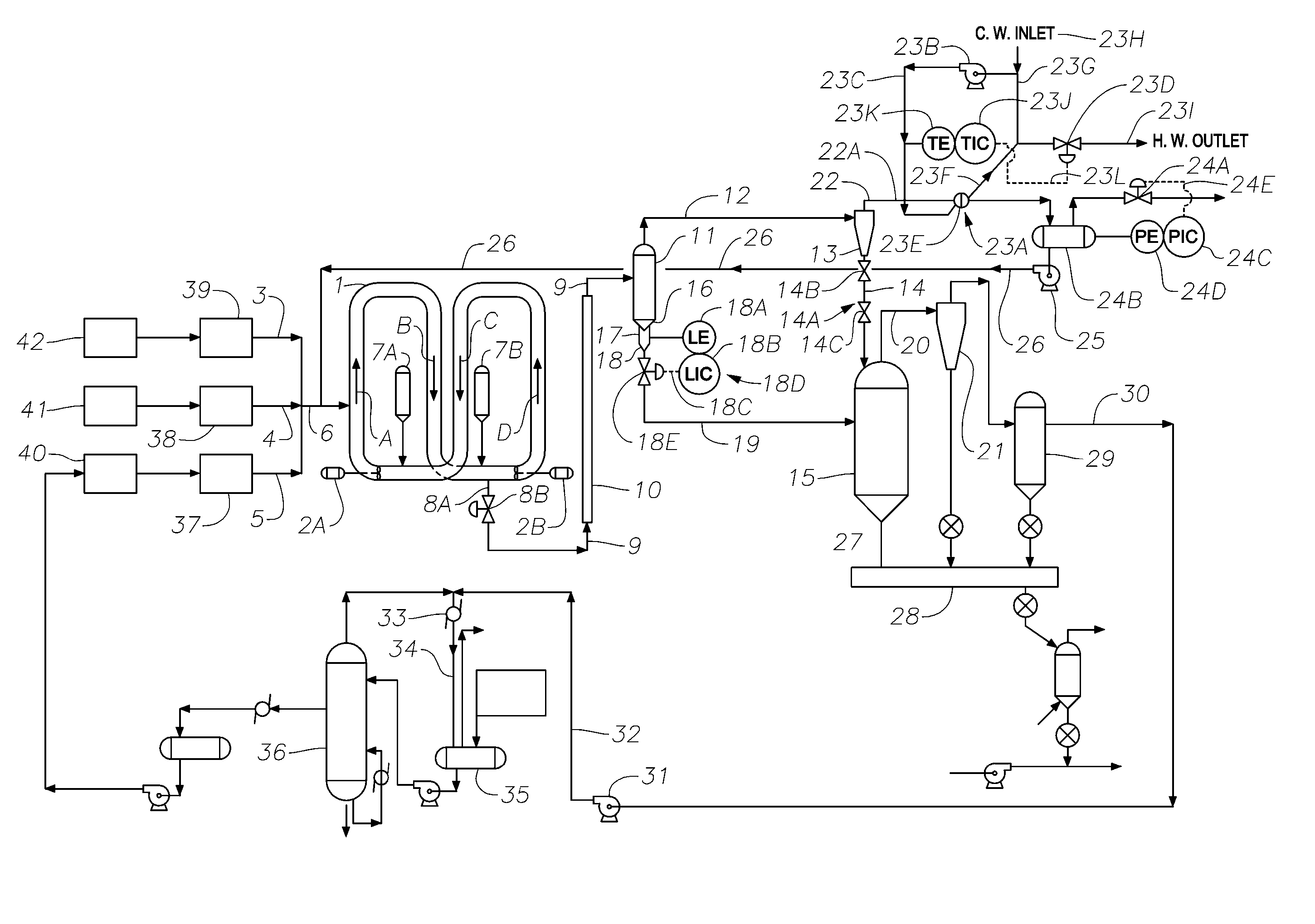 Continuous Slurry Polymerization Process and Apparatus