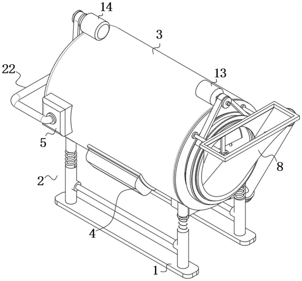 Plastic particle drying device and drying method thereof