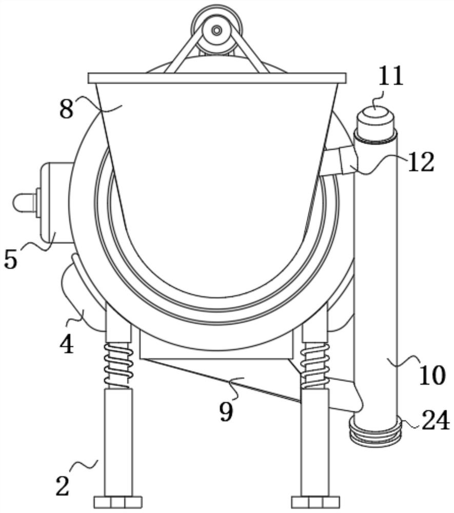 Plastic particle drying device and drying method thereof