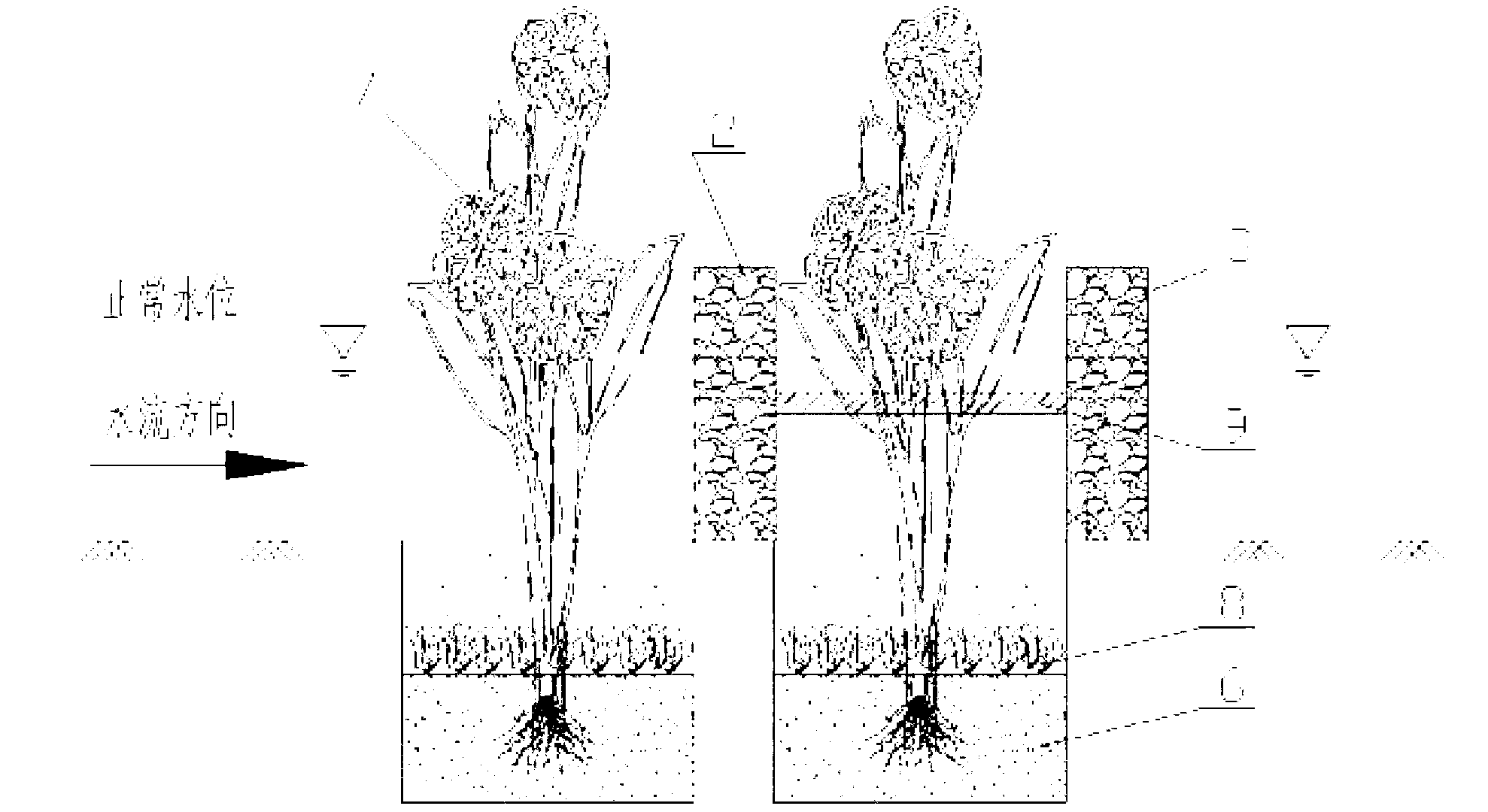 Backwash combination type farmland non-point source pollution cut-off purification system