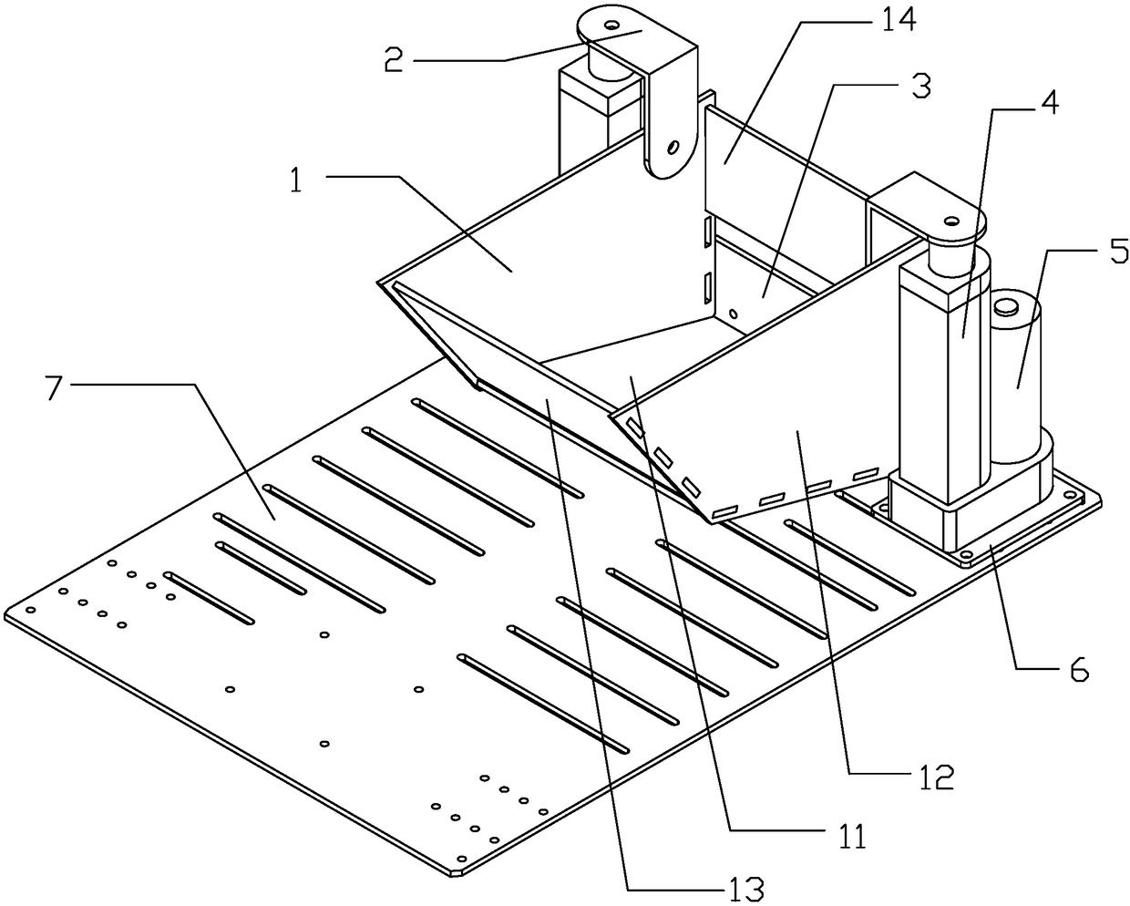 An electric push rod lifting mechanism capable of loading and unloading objects