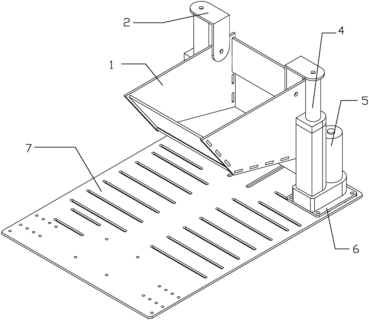 An electric push rod lifting mechanism capable of loading and unloading objects