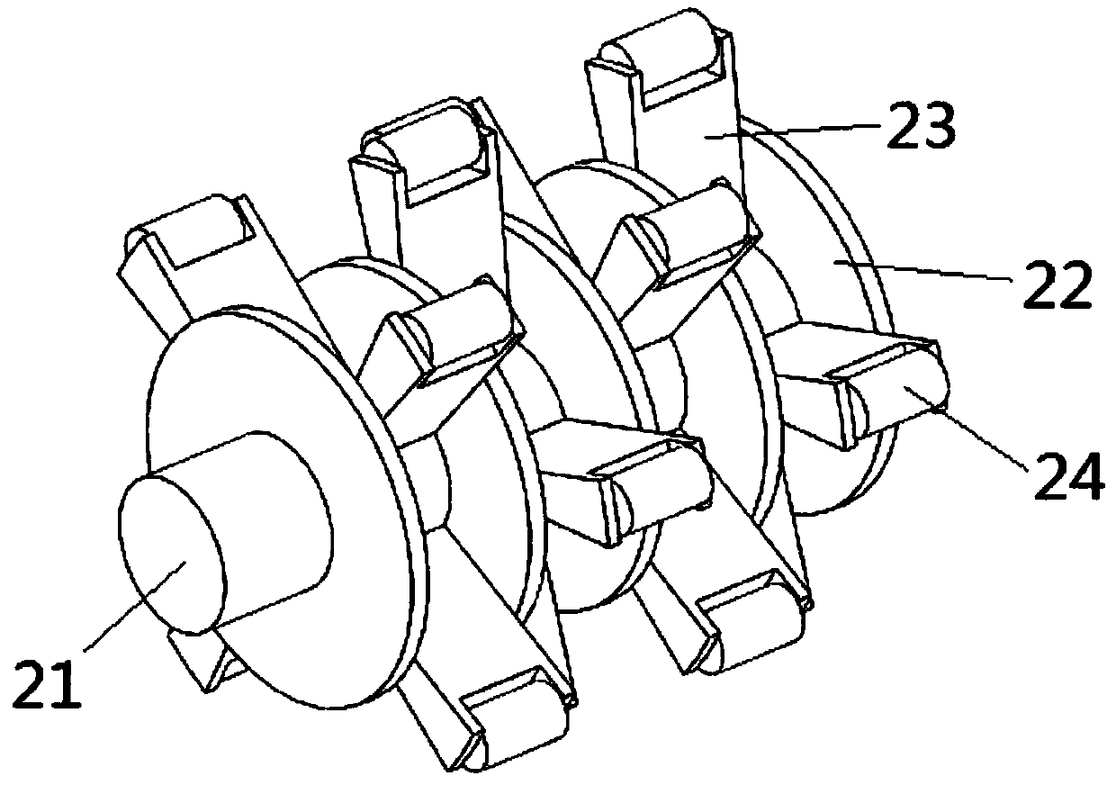 Broiler feeds for feeding based on different growth stages and pulverization device for processing broiler feeds