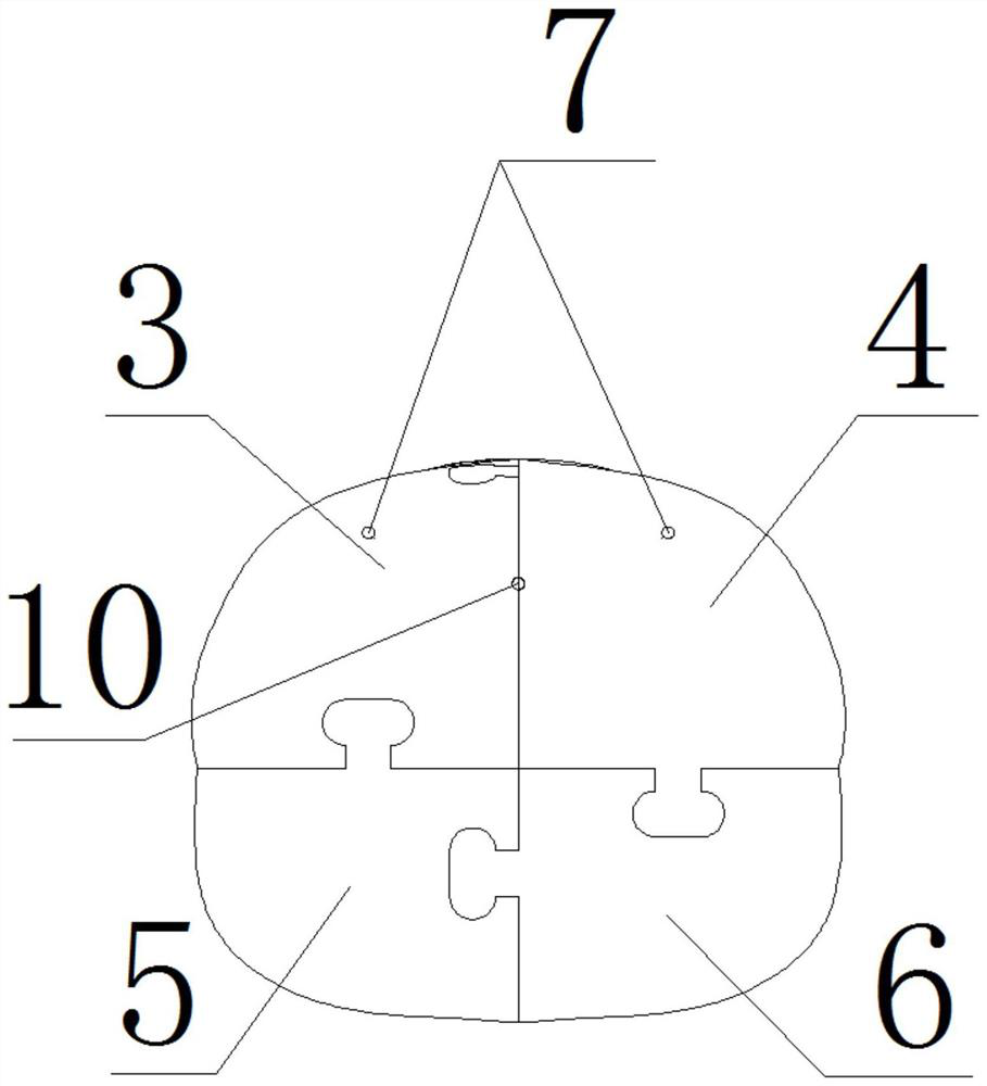 Stereotaxic cap for brain surgery positioning and manufacturing method thereof