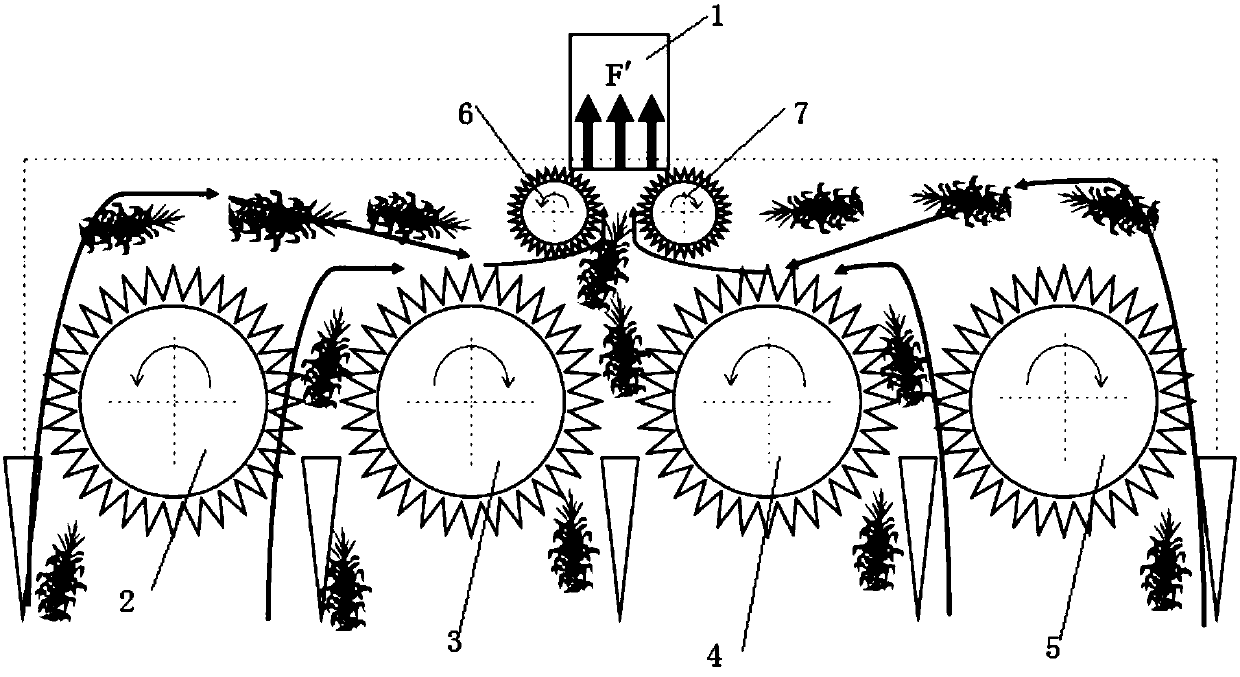 Mechanical device capable of returning crop straw to field in place through straw cutting