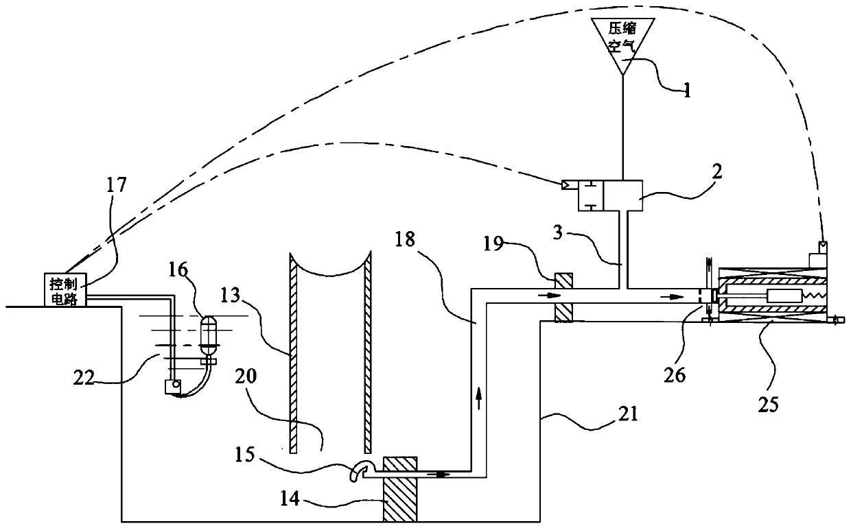 Air suction prevention device suitable for luxury cruise ship bilge water system