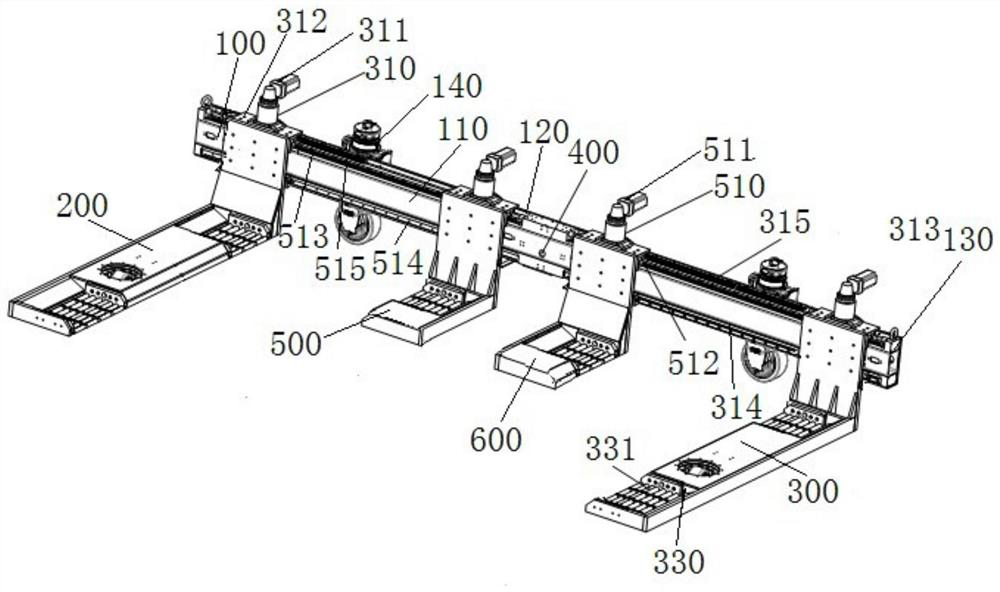 Control system and method of outer forklift parking robot with gear tooth structure