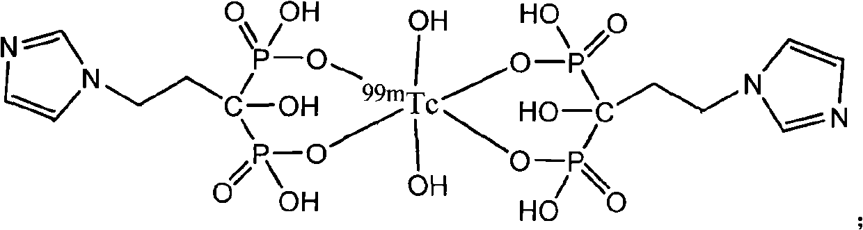 Bone-seeking 99mTc-IPrDP coordination compound as well as preparation method and application thereof